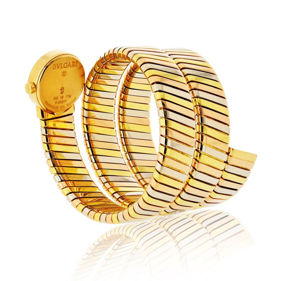 Bvlgari Tubogas 18K Tri Color Serpenti BB 19 1 T Watch