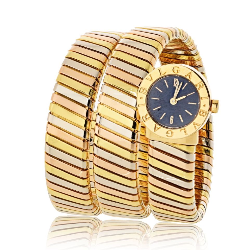 Bvlgari Tubogas 18K Tri Color Serpenti BB 19 1 T Watch