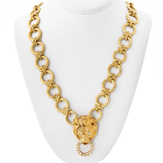 Van Cleef & Arpels 18K Yellow Gold 30 Inches Convertable Bracelet Brooch Necklace