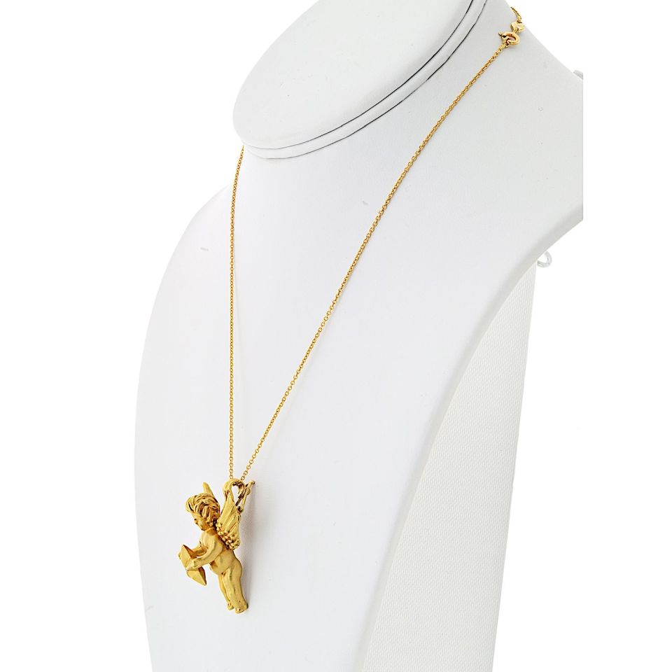 Kieselstein Cord 18K Yellow Gold Angel Charm Pendant