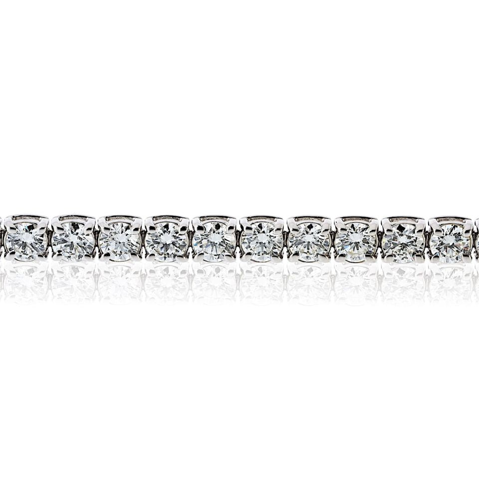 14K White Gold 8.04cttw Diamond Tennis Bracelet