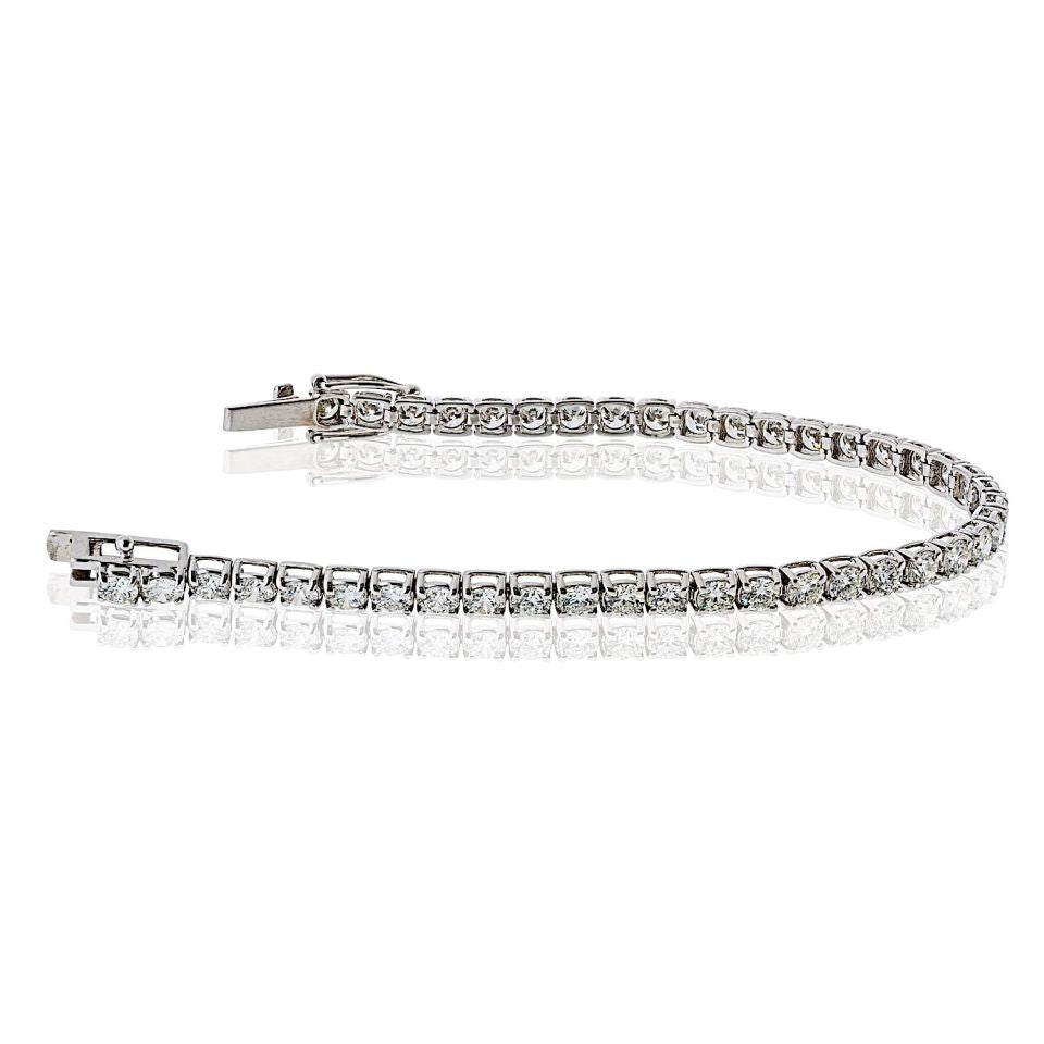 14K White Gold 8.04cttw Diamond Tennis Bracelet