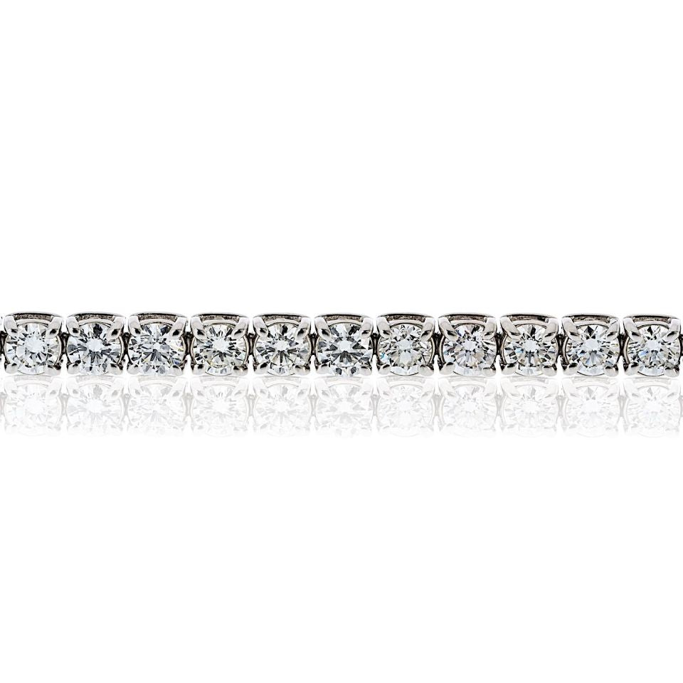 14K White Gold 8.06cttw Diamond Tennis Bracelet