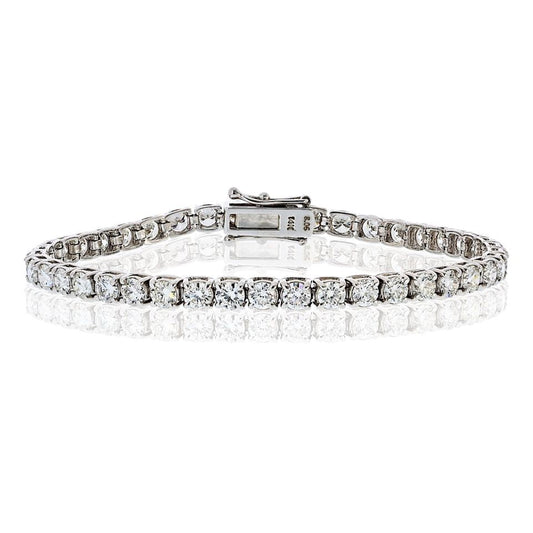 14K White Gold 8.06cttw Diamond Tennis Bracelet