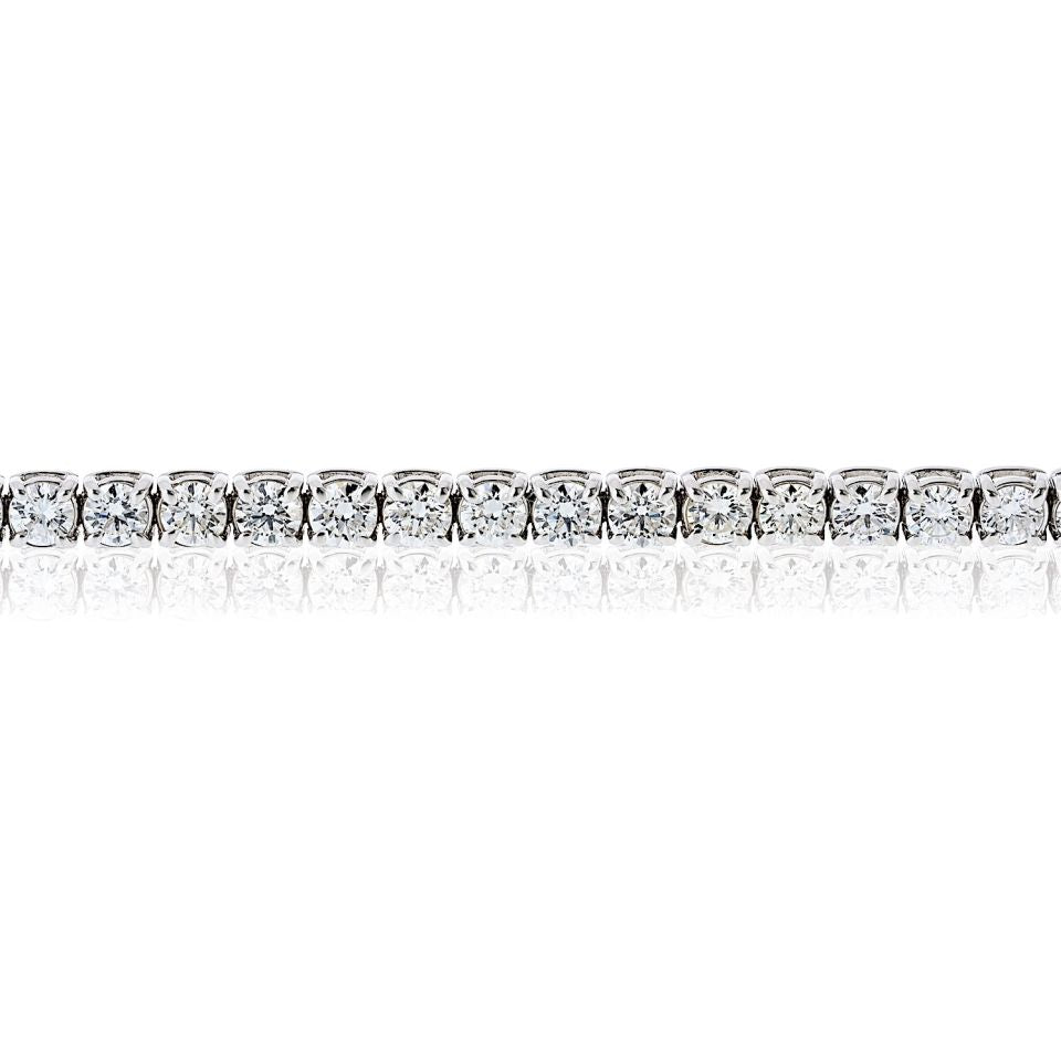 14K White Gold 7.01cttw G-H VS2 Tennis Bracelet