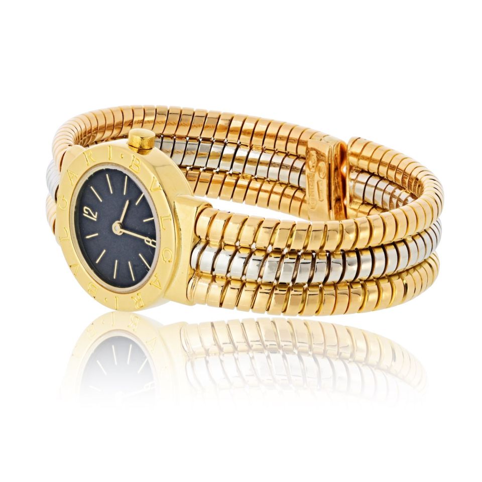 Bvlgari 18K Two Tone BB 232T Tubogas Watch