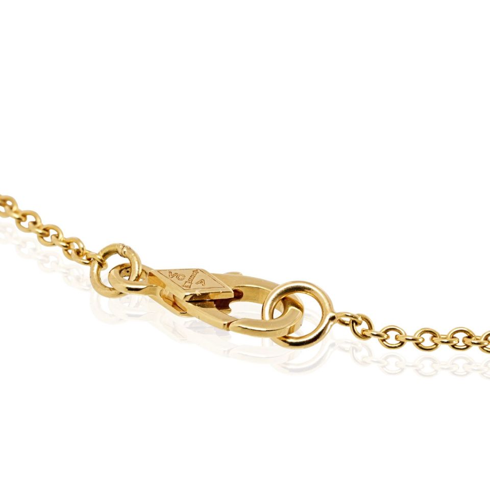 Van Cleef & Arpels 18K Yellow Gold All Gold Vintage Butterfly Necklace