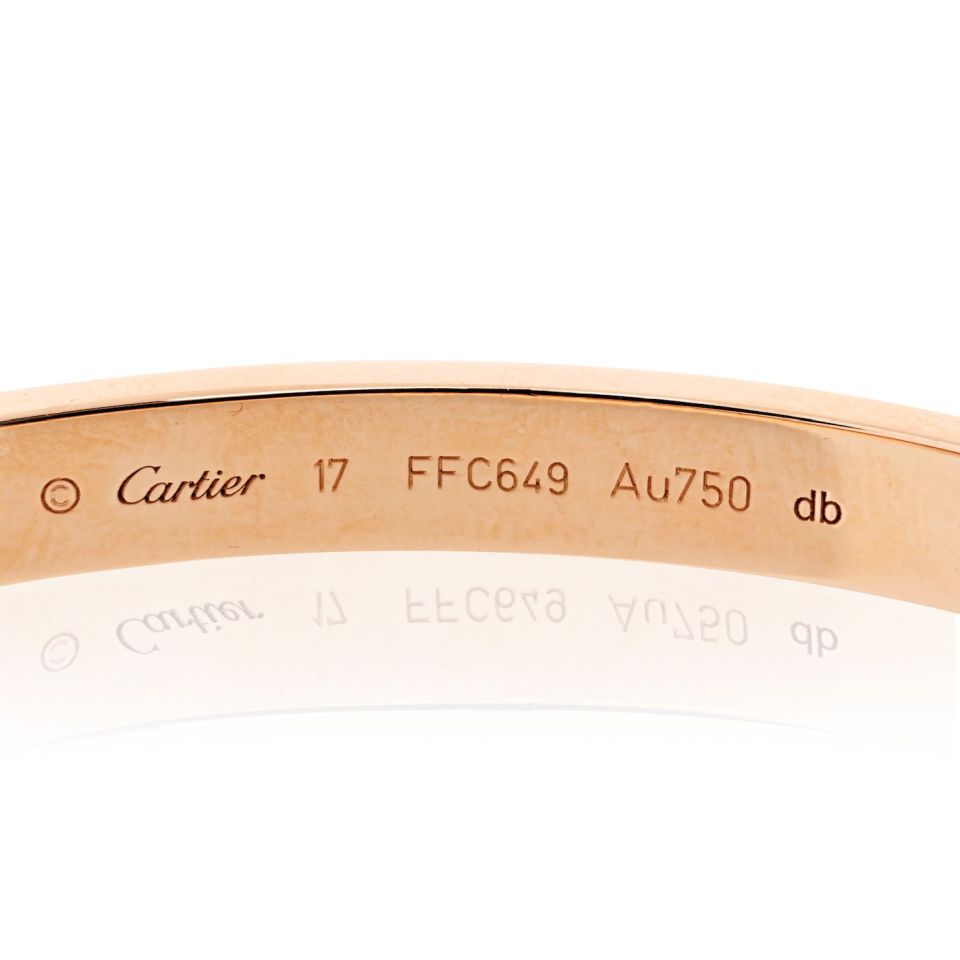 Cartier Love 18K Rose Gold  Size 17 Bracelet
