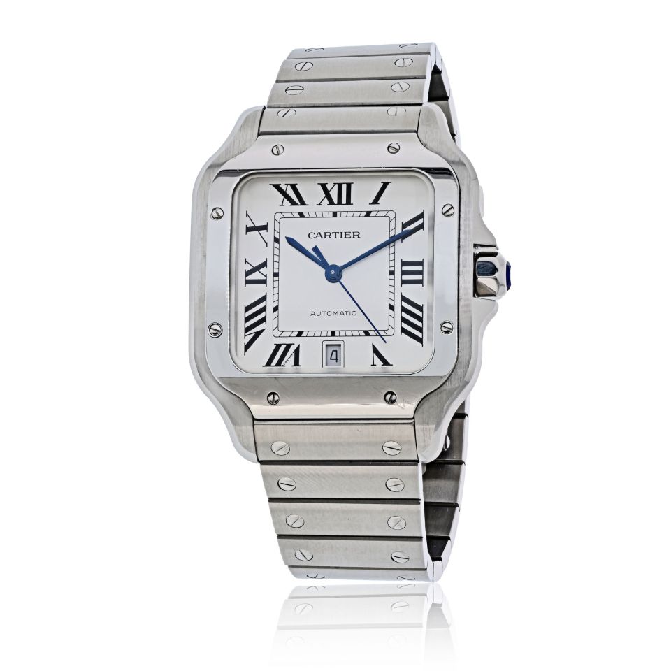 Cartier Santos Stainless Steel WSSA0018/4072 19 Links Circa 2023 Watch