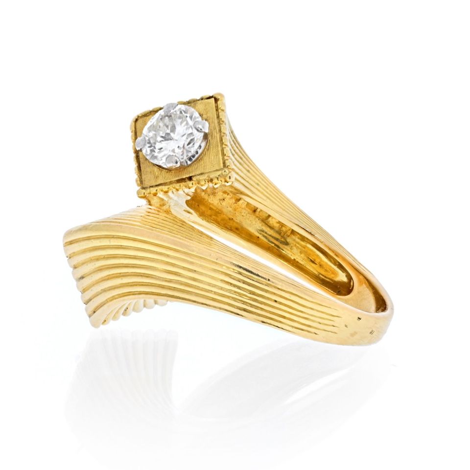 Kutchinsky 18K Yellow Gold Toi Et Moi Diamond 1.60cts Ring