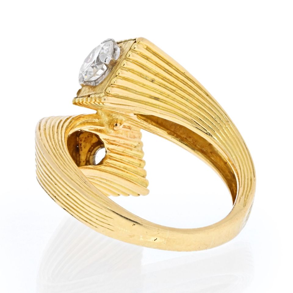 Kutchinsky 18K Yellow Gold Toi Et Moi Diamond 1.60cts Ring