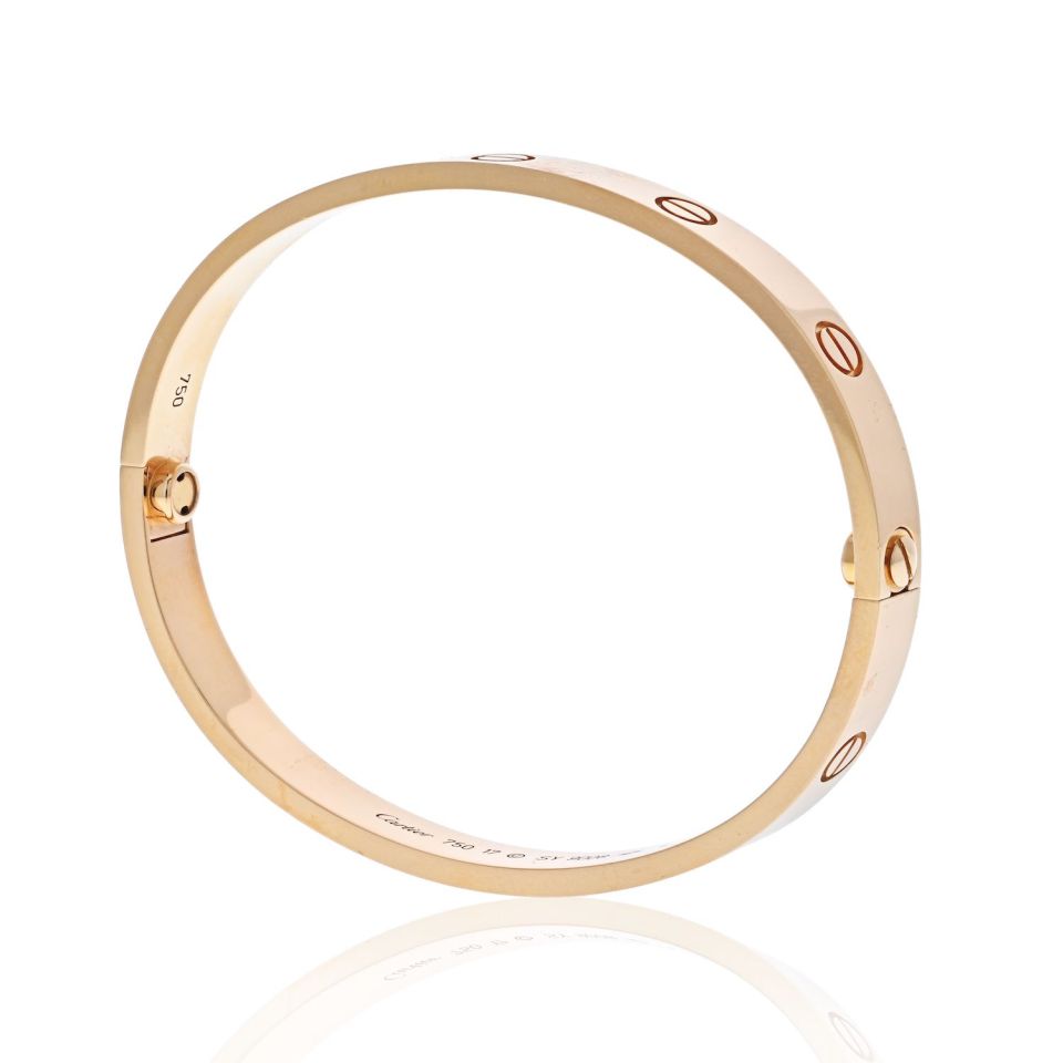 Cartier Love 18K Rose Gold Love Size 17 Bracelet