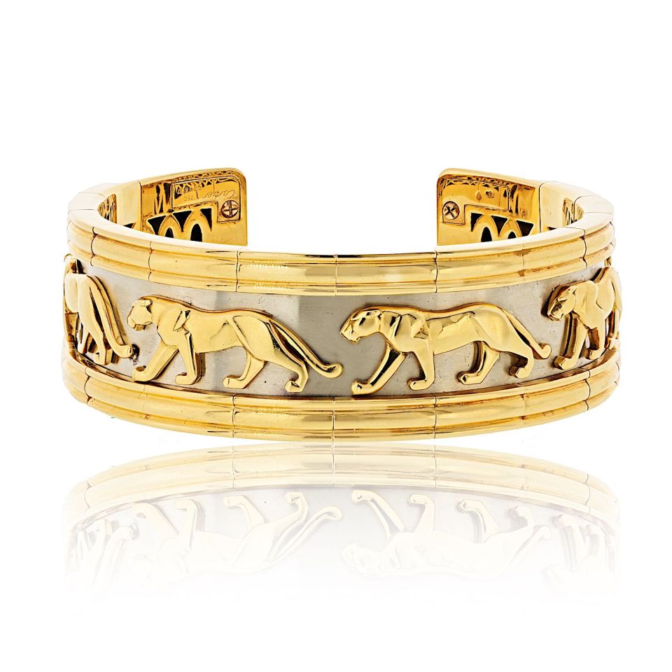 Cartier 18K Yellow Gold Walking Panthere Bracelet
