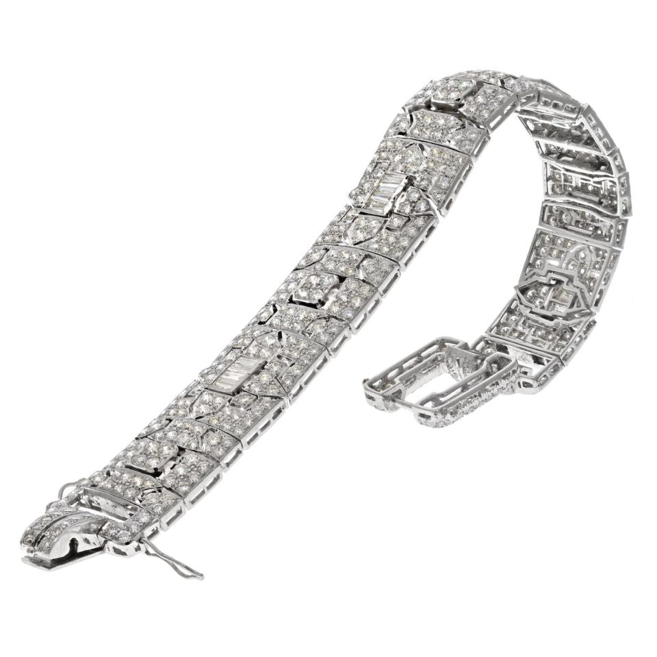 18K White Gold 20 Carat Estate Diamond Bracelet