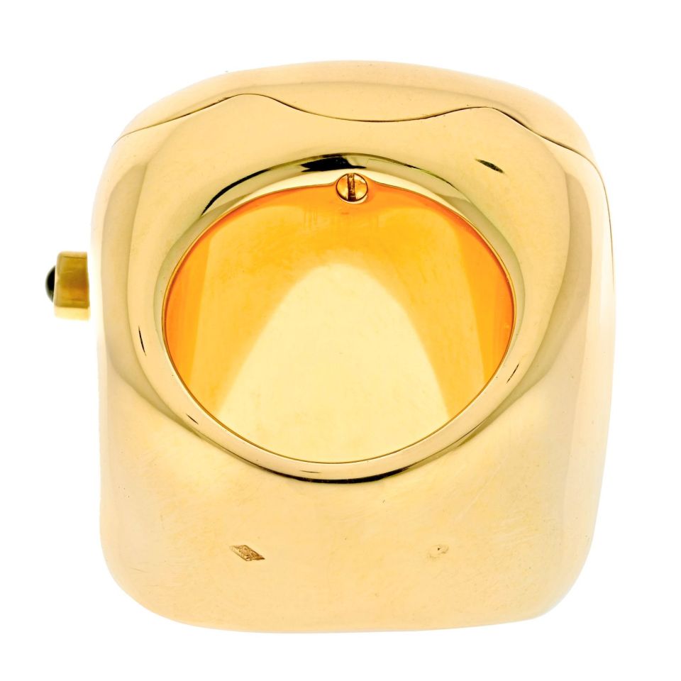 Christian Dior 18K Yellow Gold Nougat Watch Ring
