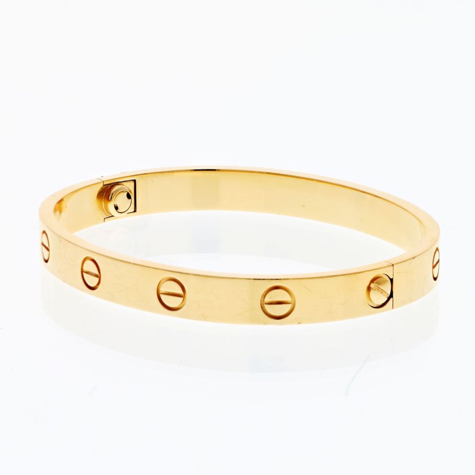 Cartier Love 18K Yellow Gold Love Bangle Size 16 Bracelet