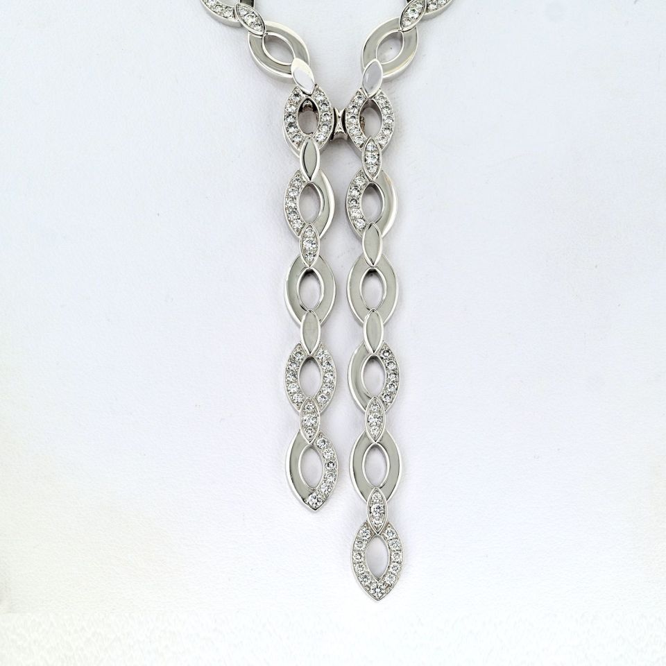 Cartier 18K White Gold Diadea Lariat 6.65cttw Necklace