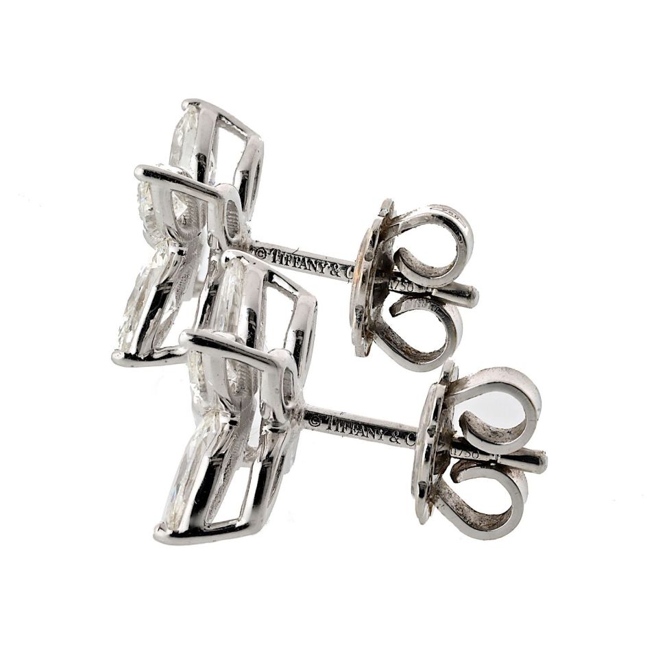 Tiffany & Co. Victoria Large Model Marquise Cut 1.62cttw Stud Earrings