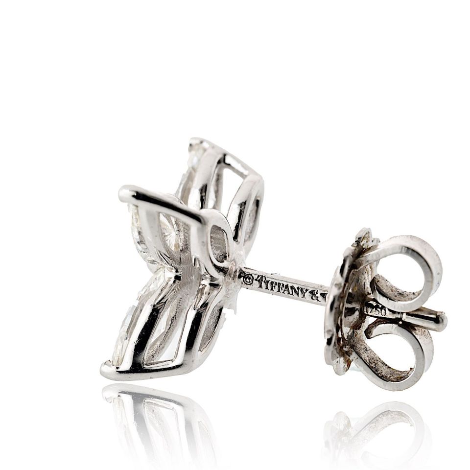 Tiffany & Co. Victoria Large Model Marquise Cut 1.62cttw Stud Earrings