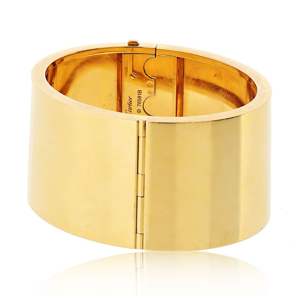 Cartier Love 18K Yellow Gold Wide Cuff Bracelet