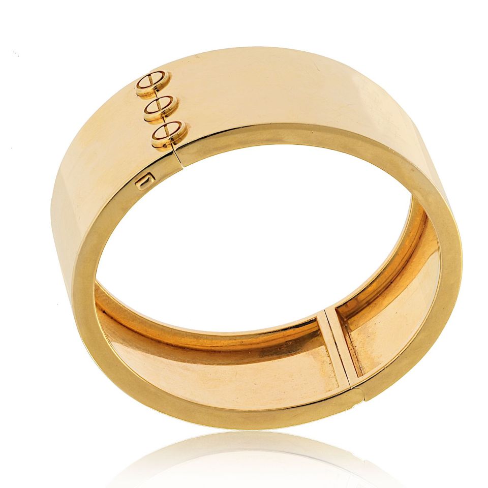 Cartier Love 18K Yellow Gold Wide Cuff Bracelet