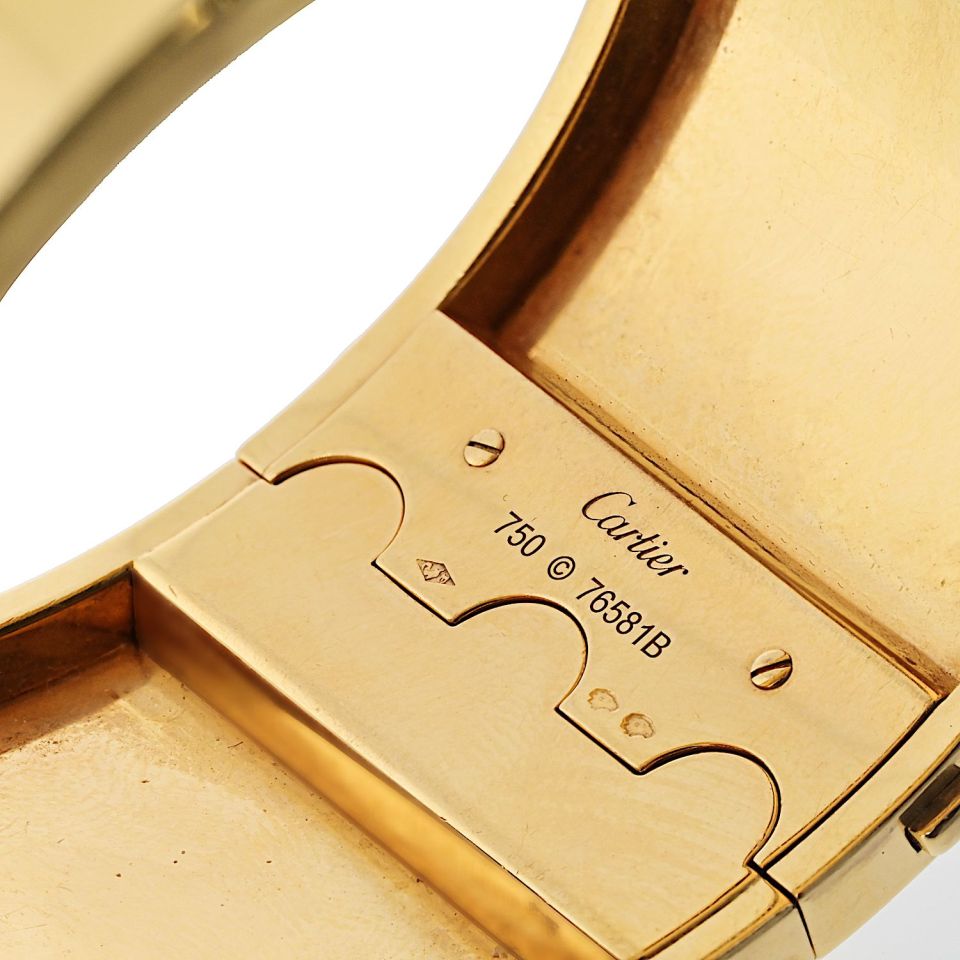 Cartier Love 18K Yellow Gold Wide Cuff Bracelet