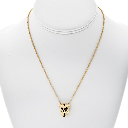Cartier 18K Yellow Gold Panthere Head Necklace