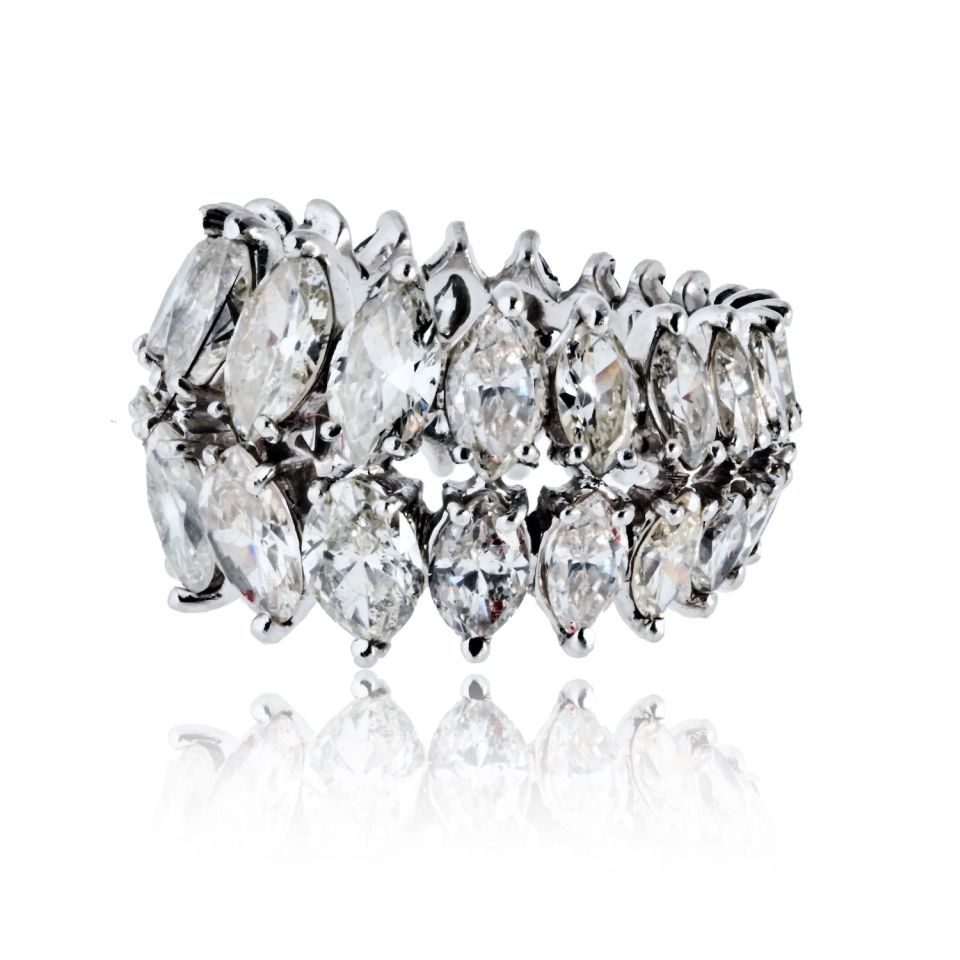 Platinum 8.00cttw Marquise Eternity Band