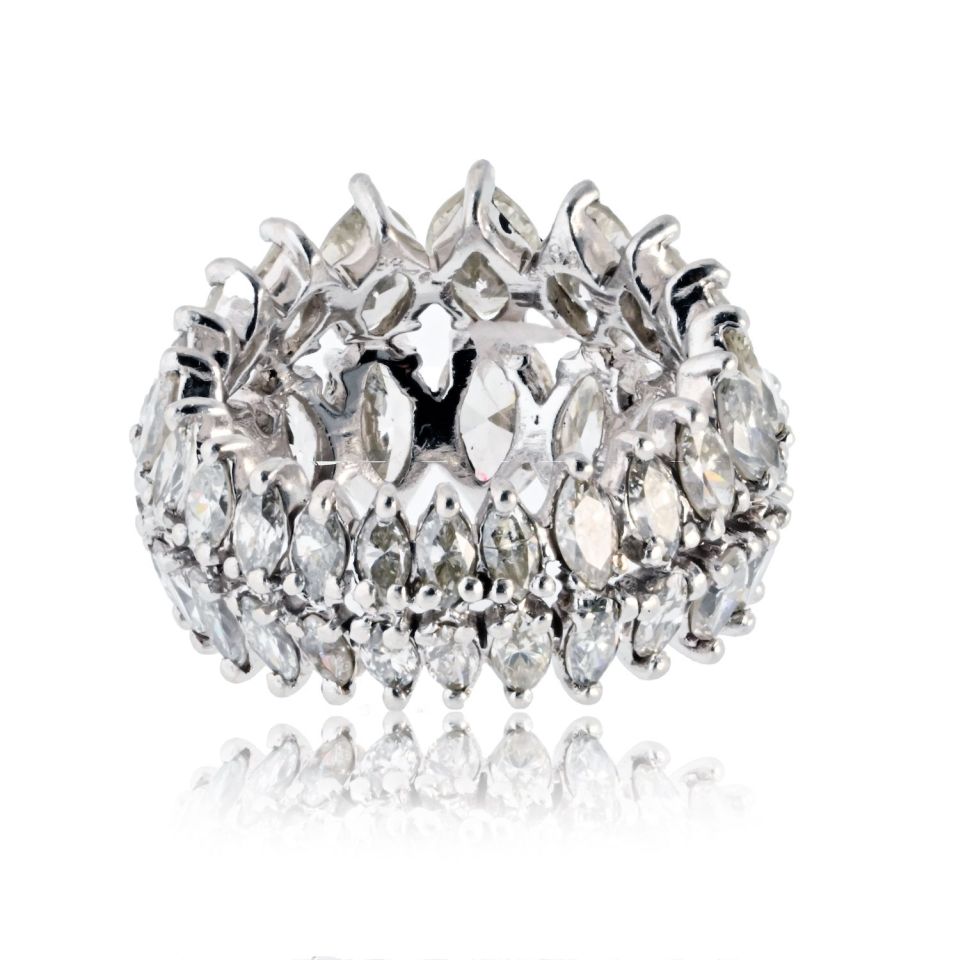 Platinum 8.00cttw Marquise Eternity Band