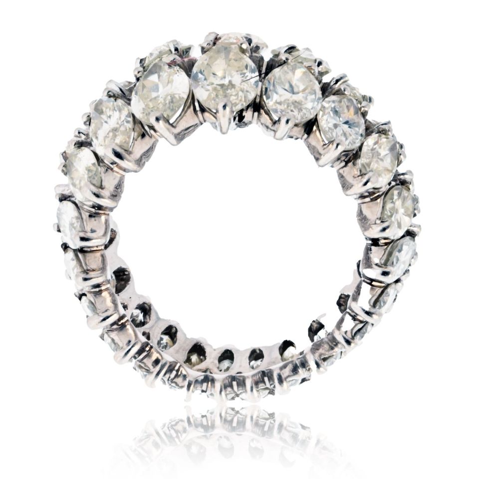 Platinum 8.00cttw Marquise Eternity Band