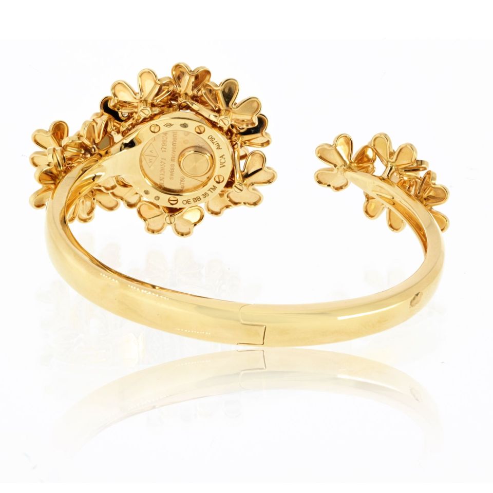 Van Cleef & Arpels 18K Yellow Gold Frivole Secrete Medium Model 35mm Watch