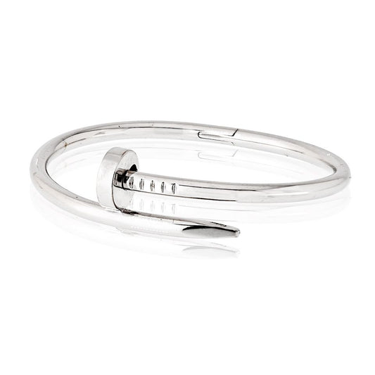 Cartier Juste Un Clou 18K White Gold Size 15  With Pouch Bracelet