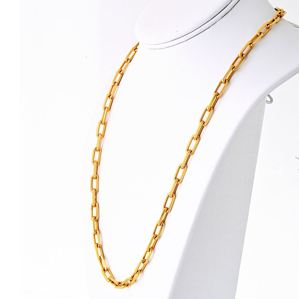 Cartier Santos 18K Yellow Gold Link 18 inches Necklace