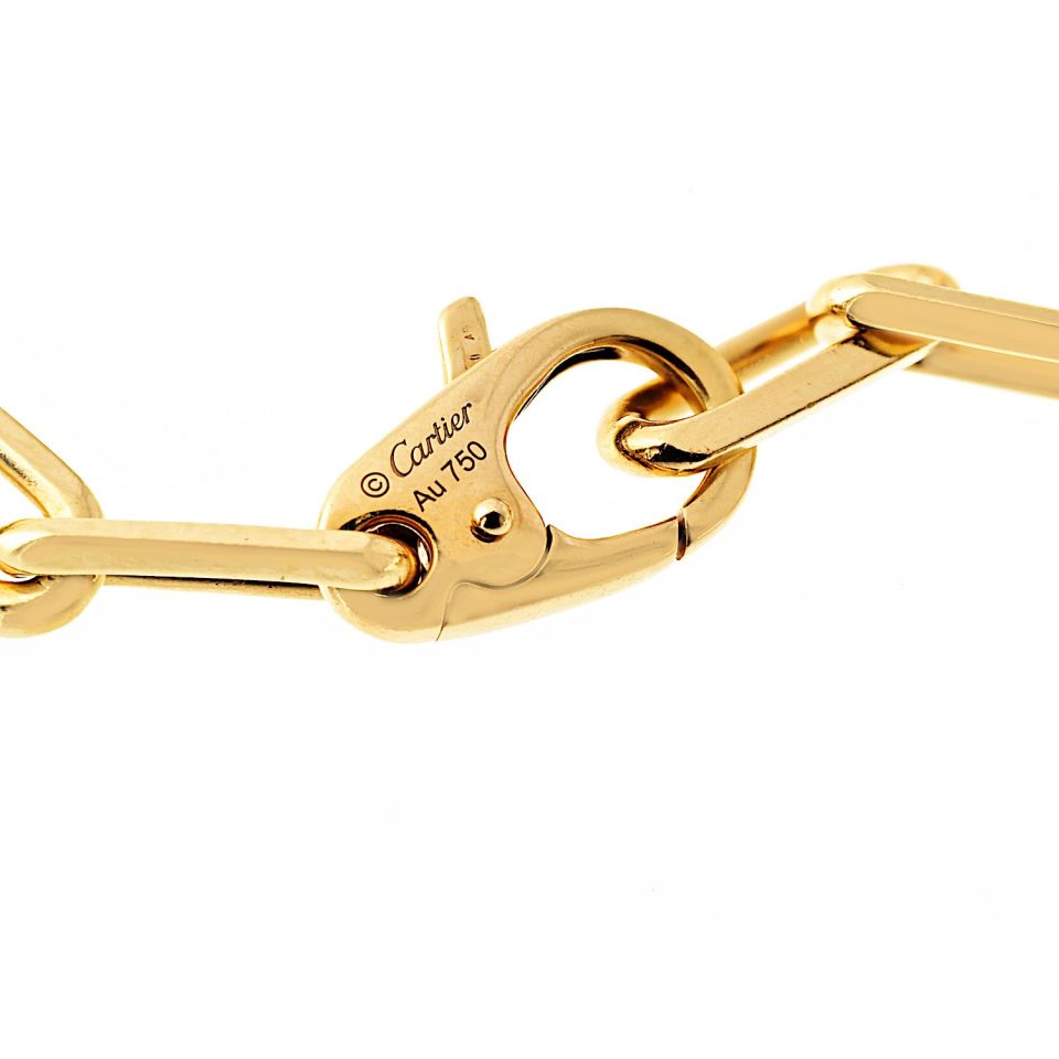 Cartier Santos 18K Yellow Gold Link 18 inches Necklace
