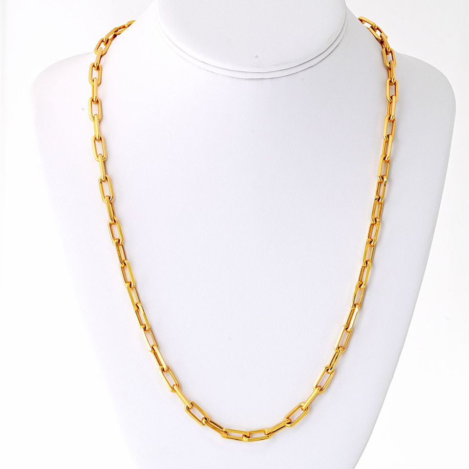 Cartier Santos 18K Yellow Gold Link 18 inches Necklace
