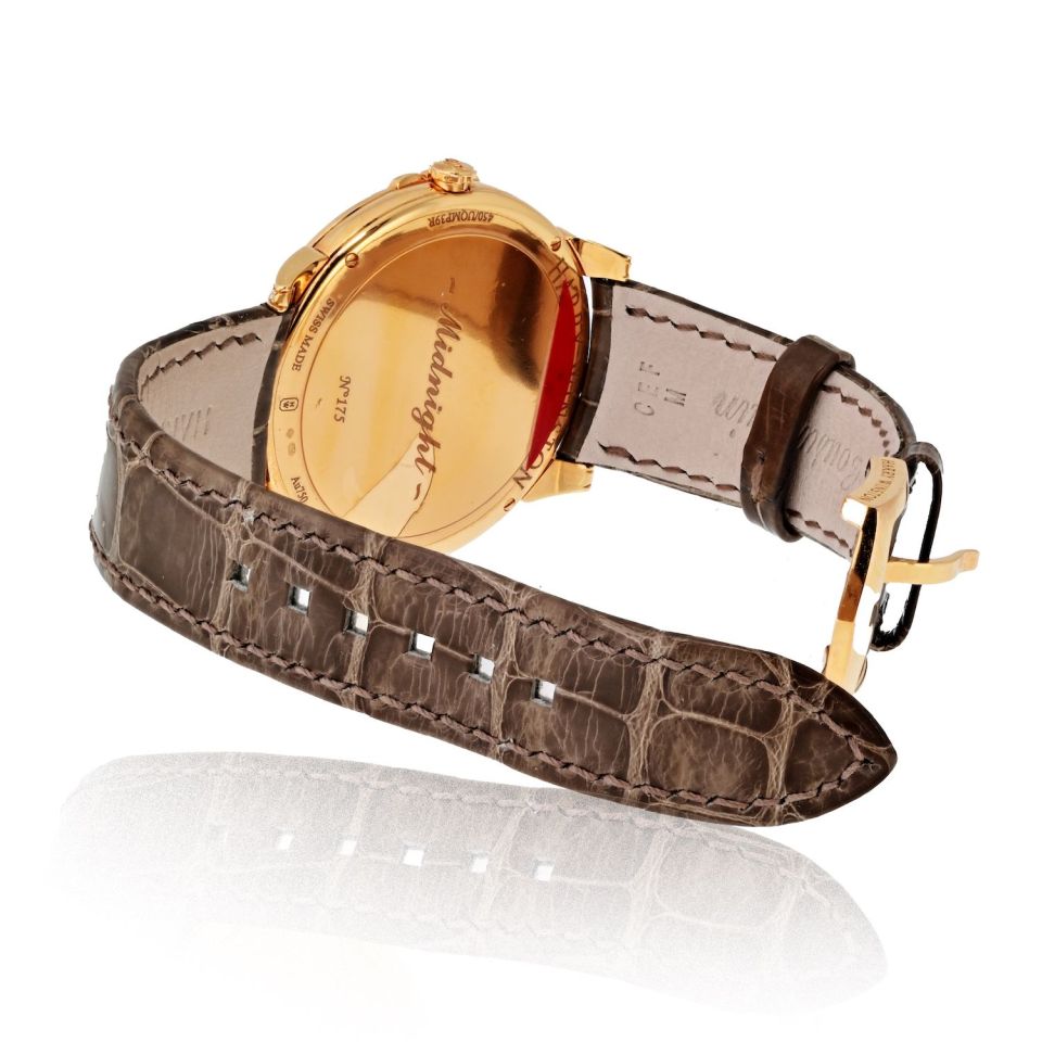 Harry Winston 18K Rose Gold Midnight Champagne Sunray Dial Watch